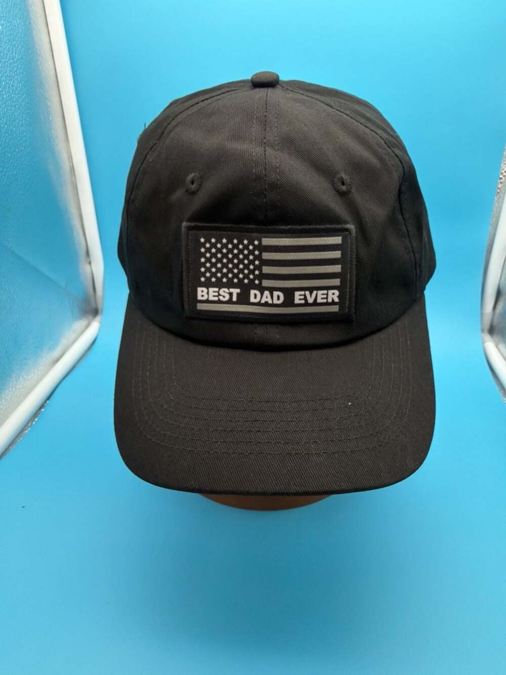 Best Dad Ever American Flag Patch Baseball Cap